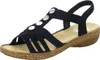 Rieker Morokko Damenschuhe Sandalen Flach Sandale Schwarz Produktbild-Vorschau 23