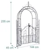 Relaxdays Rosenbogen mit Tür, Metall, Garten, H x B x T: Produktbild-Vorschau 4