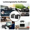 Collage of images showing car fans in various settings, including in cars, on desks, and a close-up of the product. Produktbild-Vorschau
