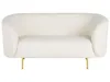 BELIANI Sofa Weiß Bouclé Stoffbezug 2-Sitzer mit Armlehnen Produktbild-Vorschau 5