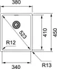 Franke Box, BXX 210/110-34, Druckknopfventil, 380 x 450 mm, Produktbild-Vorschau 2