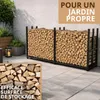 Rack à bois extérieur en métal 223 x 50 x 115 cm pour Voir les images du produit 5