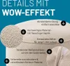 Marketing image highlighting product features with text overlays and close-up views. Podgląd zdjęcia produktu