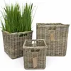 Panier en rotin lot de 3 Kubu gris carré avec film – Voir les images du produit 1