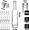 KADAX Glasflaschen 500ml, 10 Stück, Likörflaschen mit Produktbild-Vorschau 3