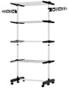 HOMCOM wasrek, torenmodel, met 4 niveaus, inklapbaar en met Productafbeelding-voorbeeld 1