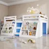 Flieks Kinderbett 140x200cm mit 2 Regal, Etagenbett Produktbild-Vorschau 3