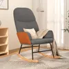 hojdacie kreslo vidaXL Light Grey Fabric Náhľad obrázku produktu 2