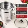 Dampfentsafter 5 Liter Edelstahl Ø 22 cm für alle Herdarten Produktbild-Vorschau 8