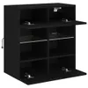 vidaXL TV-Wandschrank mit LED-Leuchten Schwarz 58,5x30x60,5 Produktbild-Vorschau 7