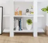vidaXL Bücherregal/Raumteiler Hochglanz-Weiß 100x30x87 cm Produktbild-Vorschau 6