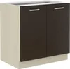 A product shot of a bathroom vanity cabinet with two doors. Podgląd zdjęcia produktu