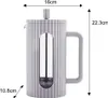 Glas Tee-/Kaffeezubereiter French Press 1000 ml grau Produktbild-Vorschau 5