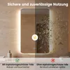 COSTWAY Badspiegel mit LED Beleuchtung 70x50cm, Wandspiegel Produktbild-Vorschau 7