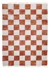Teppich Kariert - Blox Fringe Terracotta Weiß Produktbild-Vorschau 1