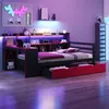 Merax dětská postel rozkládací 90x200cm s psacím stolem a Náhled obrázku produktu 4