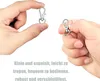 Schlüsselring Edelstahl Klein 40 Stück Karabiner Produktbild-Vorschau 3