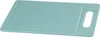 A teal cutting board with a handle is shown against a white background. Produktbild-Vorschau