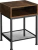 Table de chevet HARLOW 40,5x40,5x59cm - Bois foncé Voir les images du produit 1