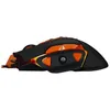 A side view of a black and orange gaming mouse with LED lighting. Produktbild-Vorschau