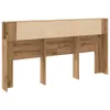 vidaXL Zagłówek łóżka z półkami Dąb Artisan 200x18,5x102,5 Podgląd zdjęcia produktu 6