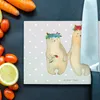 Mr. & Mrs. Panda Glas Schneidbrett Bären mit Blumenkranz - Produktbild-Vorschau 5