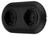 Prise double encastrée de style rétro I VX1, noir mat Voir les images du produit 1