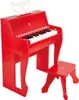 Hape Klavier Spielzeug rot mit Lichtern und Hocker - Musik Produktbild-Vorschau 2