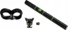 A black mask, a small black cat figurine, a small black accessory, and a black staff with green accents are arranged on a white background. Anteprima dell’immagine prodotto