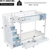 Letto a castello Sweiko per bambini 90x200 cm, con motivi Anteprima dell’immagine prodotto 12
