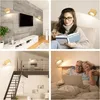 LED Wandleuchte Innen, Wandlampe mit Akku 1 Stück, 360° Produktbild-Vorschau 6