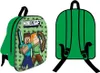 A product image showing a Minecraft-themed backpack from the front and back. Produktbild-Vorschau