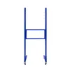 A blue metal drying rack with wheels is shown against a white background. Voir les images du produit