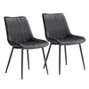 Two black dining chairs with metal legs are shown against a white background. Produktbild-Vorschau