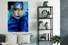 MuchoWow® Poster Frau - Gold - Blau 80x120 cm - Papierdruck Produktbild-Vorschau 4