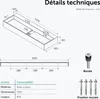 doporro Vasque à Poser Blanc Mat avec Bonde Lavabo de Salle Voir les images du produit 7