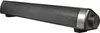A black soundbar with a silver accent and a volume knob on the right side, placed on a white background. Produktbild-Vorschau