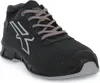 A single black and gray safety shoe is shown against a white background. Produktbild-Vorschau