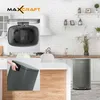 A collage of images showing a MAXCRAFT trash can in a kitchen setting, with close-ups of its features. Anteprima dell’immagine prodotto