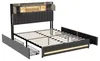 INONEFT Bett 160x200cm mit 4 Schubladen, Doppelbett Produktbild-Vorschau 10