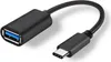 A black USB-C to USB-A adapter cable is shown against a white background. Anteprima dell’immagine prodotto