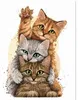 Mosaico diamantato, "Tre gatti che si accoccolano", ricamo Anteprima dell’immagine prodotto 12