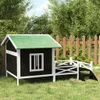 vidaXL Niche pour chiens Gris 159x120x88,5 cm Pin massif Voir les images du produit 2