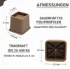 JustValue Möbelerhöher – 4er-Set – 8 cm Erhöhung – Max. 600 Produktbild-Vorschau 6