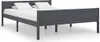 vidaXL Lit en pin massif gris 120x200 cm Voir les images du produit 7