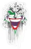 Spreadshirt DC Comics Originals Joker Fratze Batsymbol Produktbild-Vorschau 1