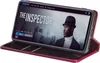 A smartphone displaying a movie poster is placed in a red flip case. Produktbild-Vorschau