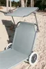 Chaise longue à roulettes avec toit Chaise longue pliante Voir les images du produit 20