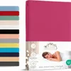 Jersey Spannbettlaken 100x200 cm 100% Baumwolle Magenta Produktbild-Vorschau 1