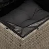 6-tlg. Garten-Sofagarnitur mit Kissen Grau Poly Rattan Produktbild-Vorschau 7